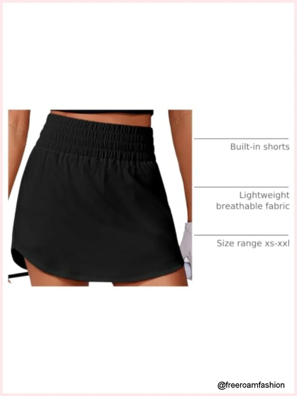 Golf Skort High Waisted Tummy Control with Built-in Shorts & Pockets Quick Dry